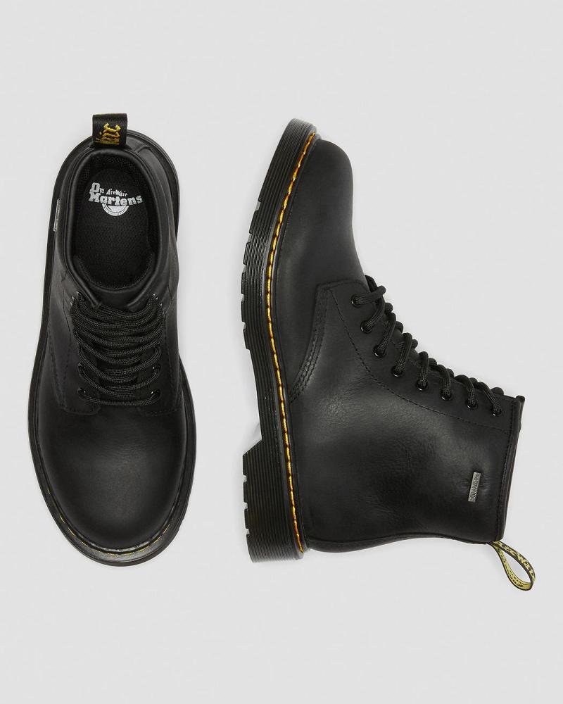 Black Kids' Dr Martens Youth 1460 Waterproof Leather Casual Boots | CA 665BEX